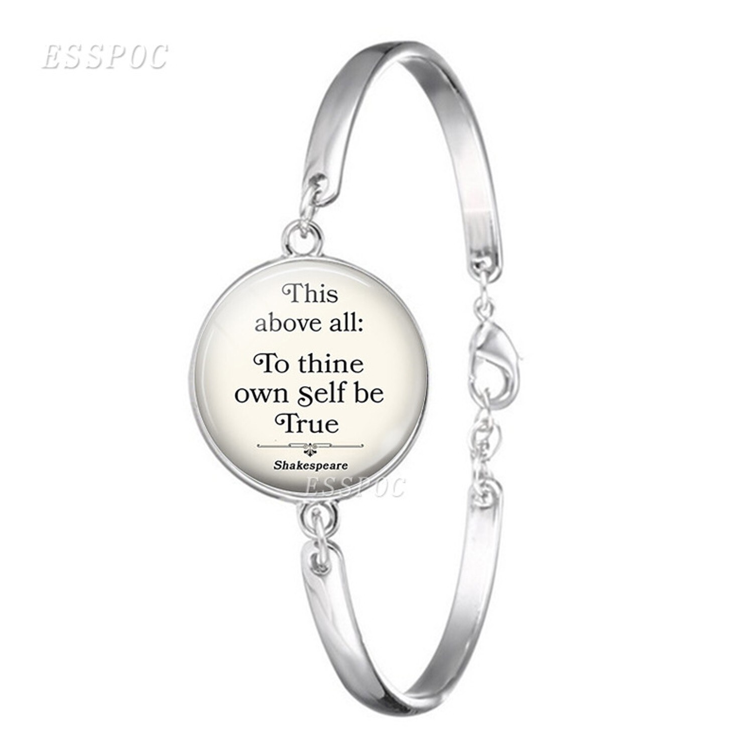 This Above All To Thine Own Self Be True Stainless Steel Adjustable Bracelet