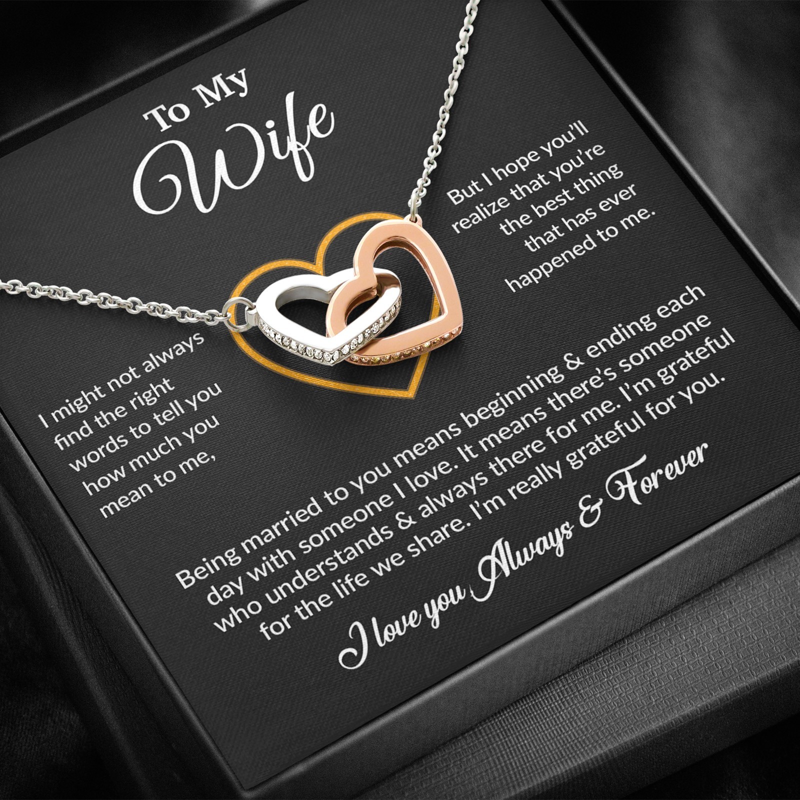 To My Wife Necklace, Gift For Wife, Anniversary Gift For Wife, Necklace For Wife