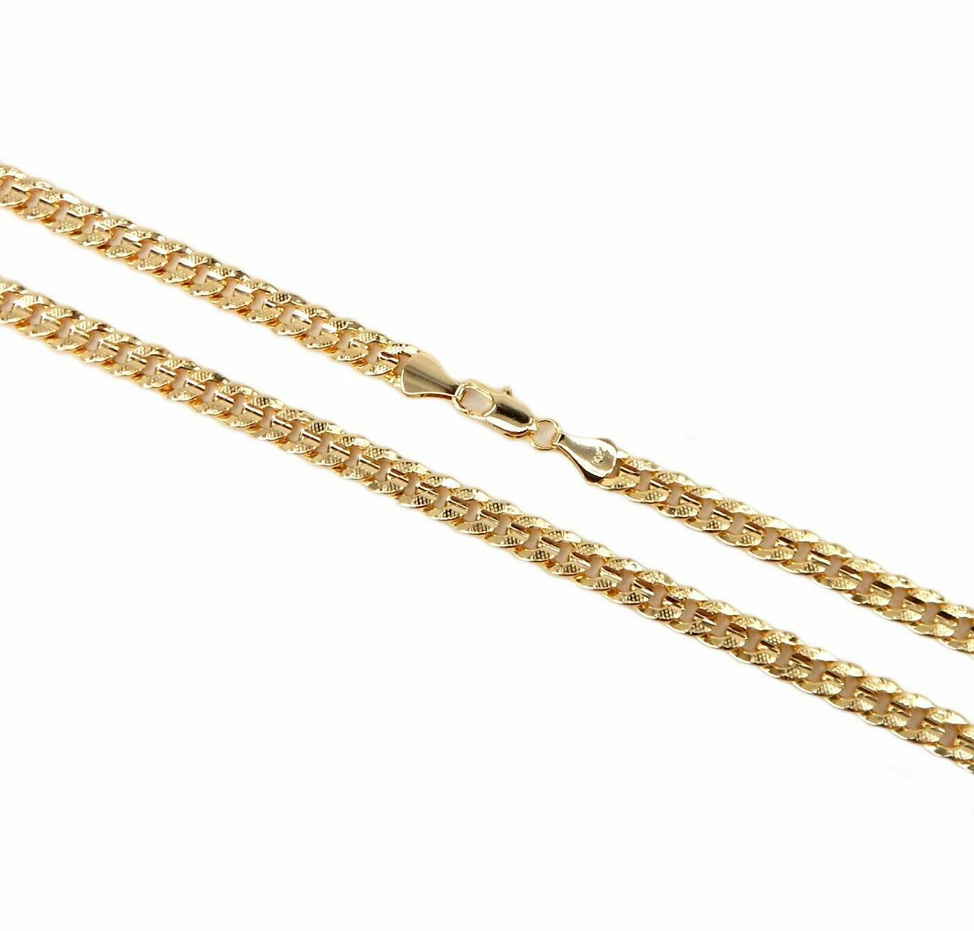 6 Piece Concave Cuban link Chain 6mm 20″ 24″ Diamond Cut 14k Gold Plated