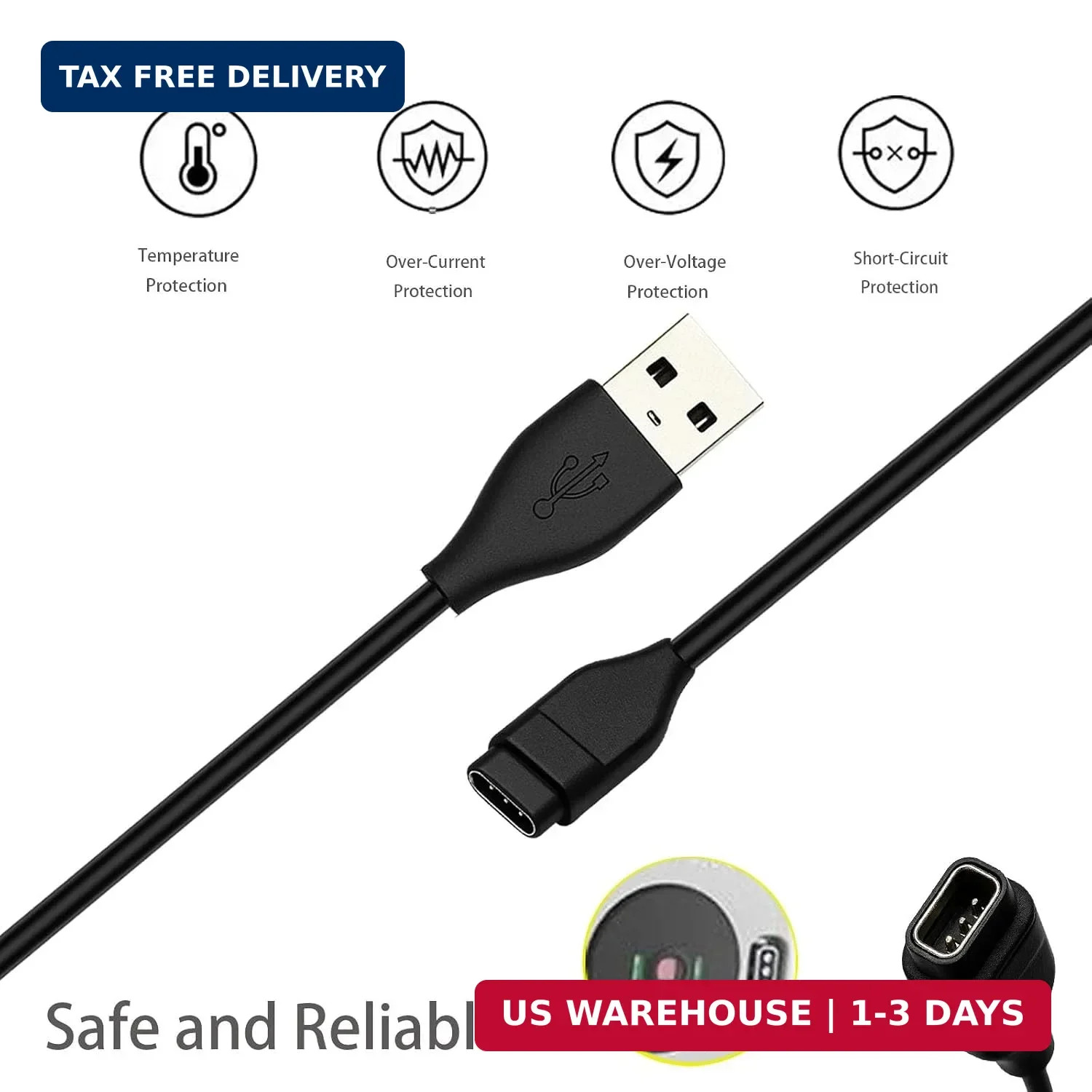 2-Pack 3.3ft Replacement Charging Cable, Charger for Coros Pace 3/Pace 2/Apex…