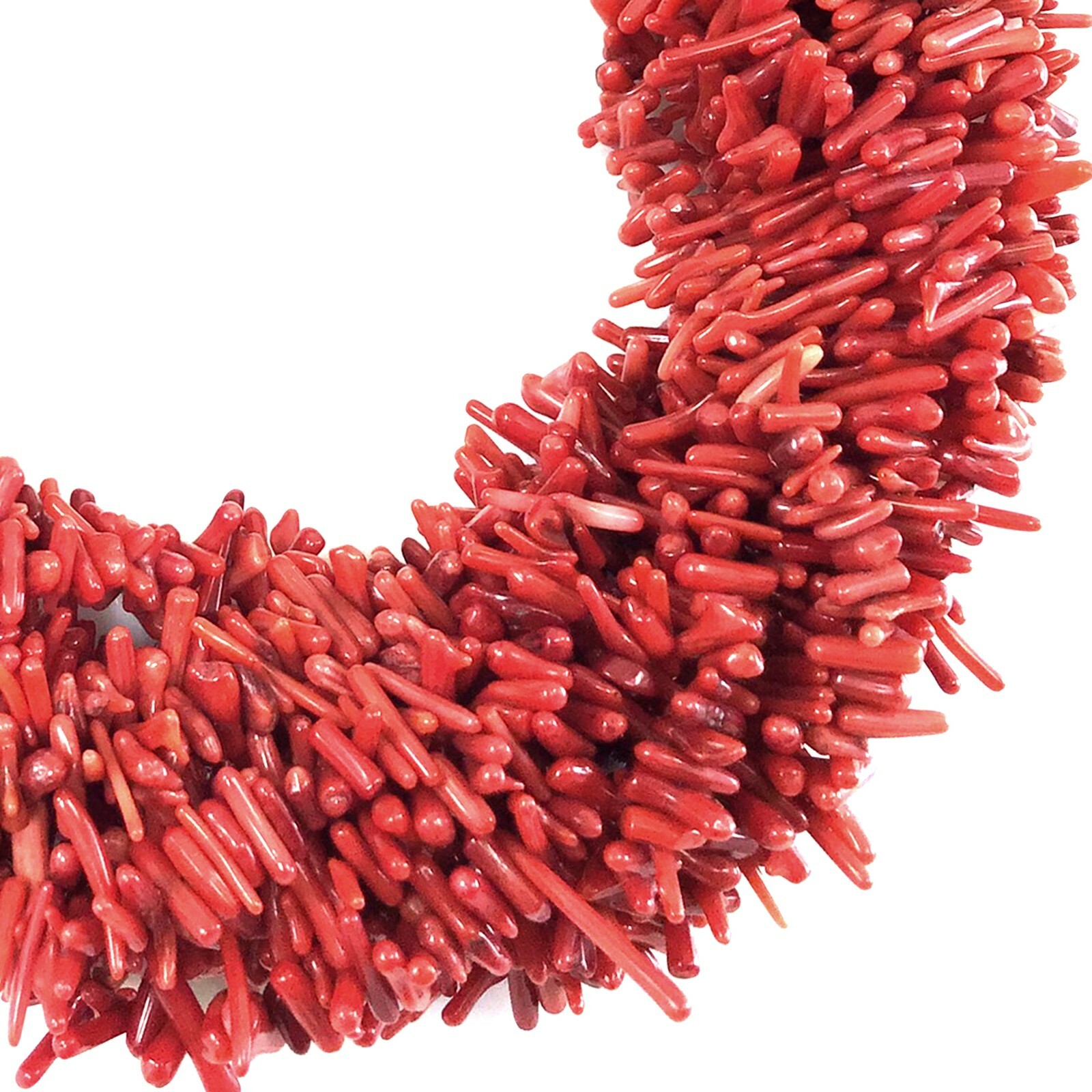 Gemstone Red Sea Coral Small Branch Beads Stick Beads 15″ 5-15mm Free Shipping