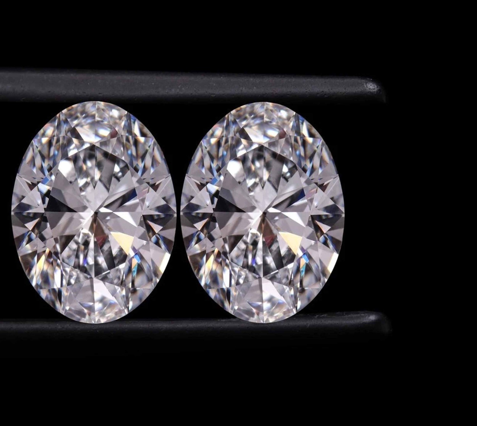IGL 2 Ct Pair Oval Lab Grown White Diamond D Color VVS1 Loose Gem 10×7 mm 5SDN