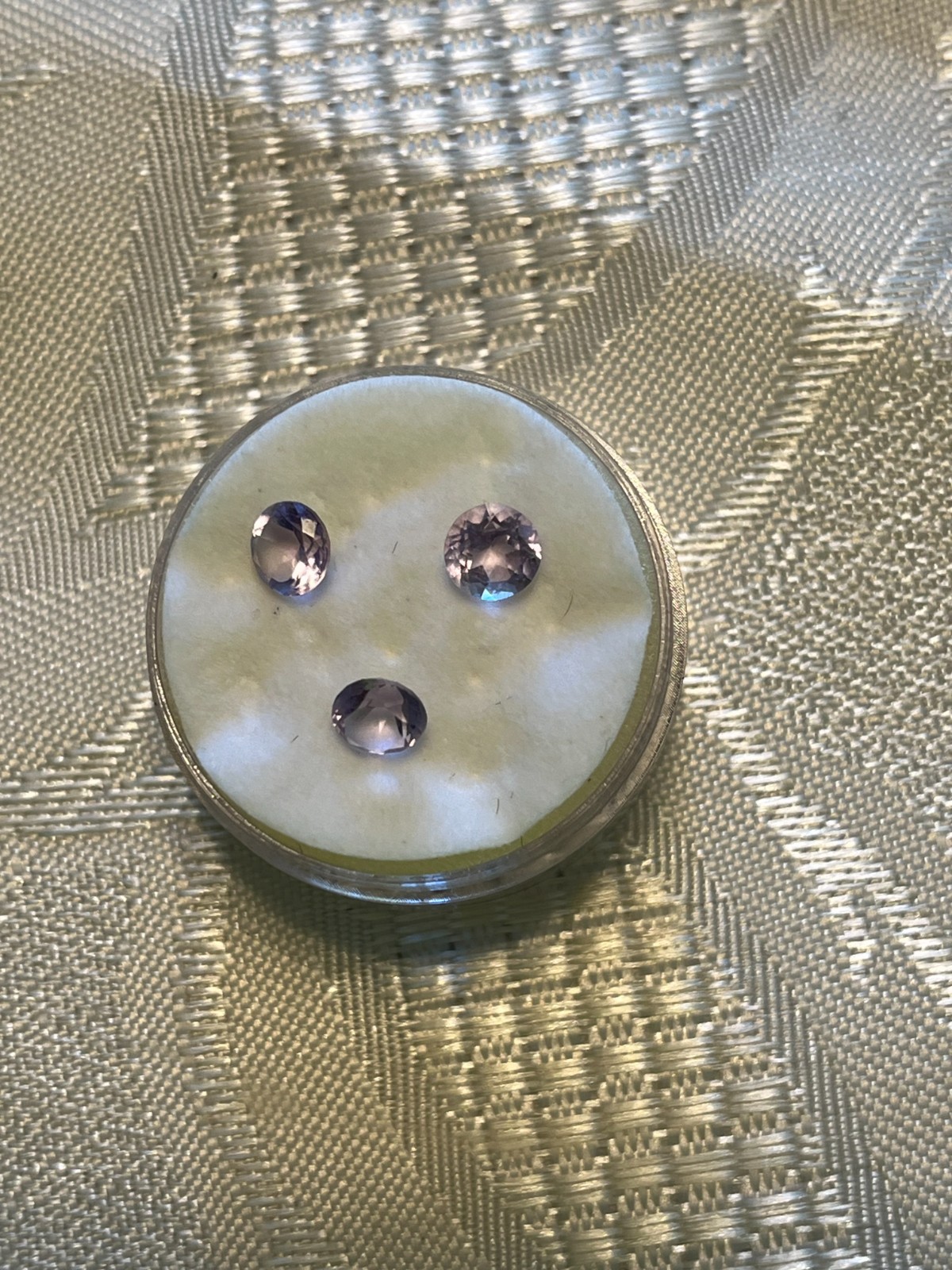 Three Natural 5mm round Amethyst-Not heat treated or enhanced