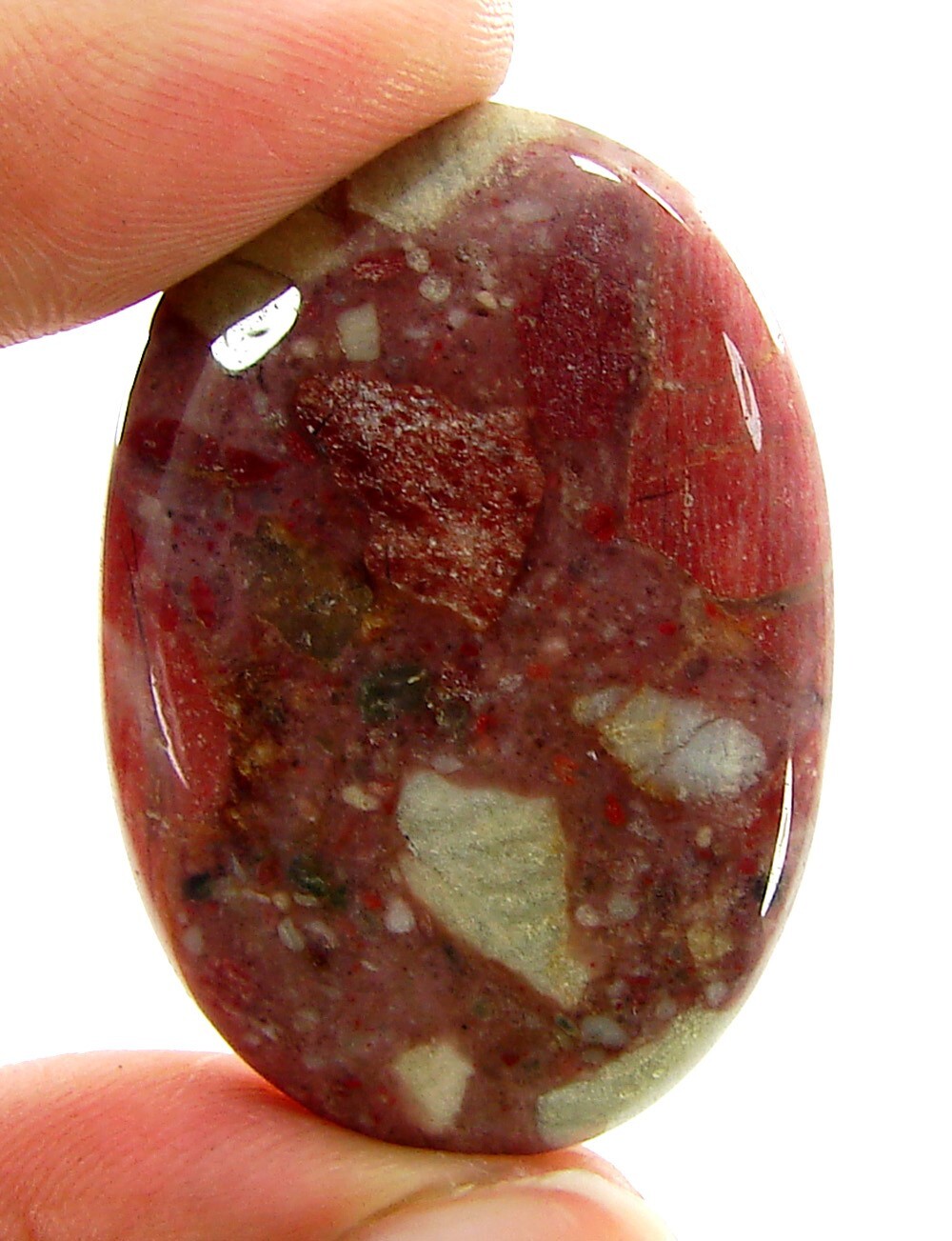 48.85 Ct Natural Chert Breccia Loose Gemstone Cabochon Wire Wrap Stone – 1543