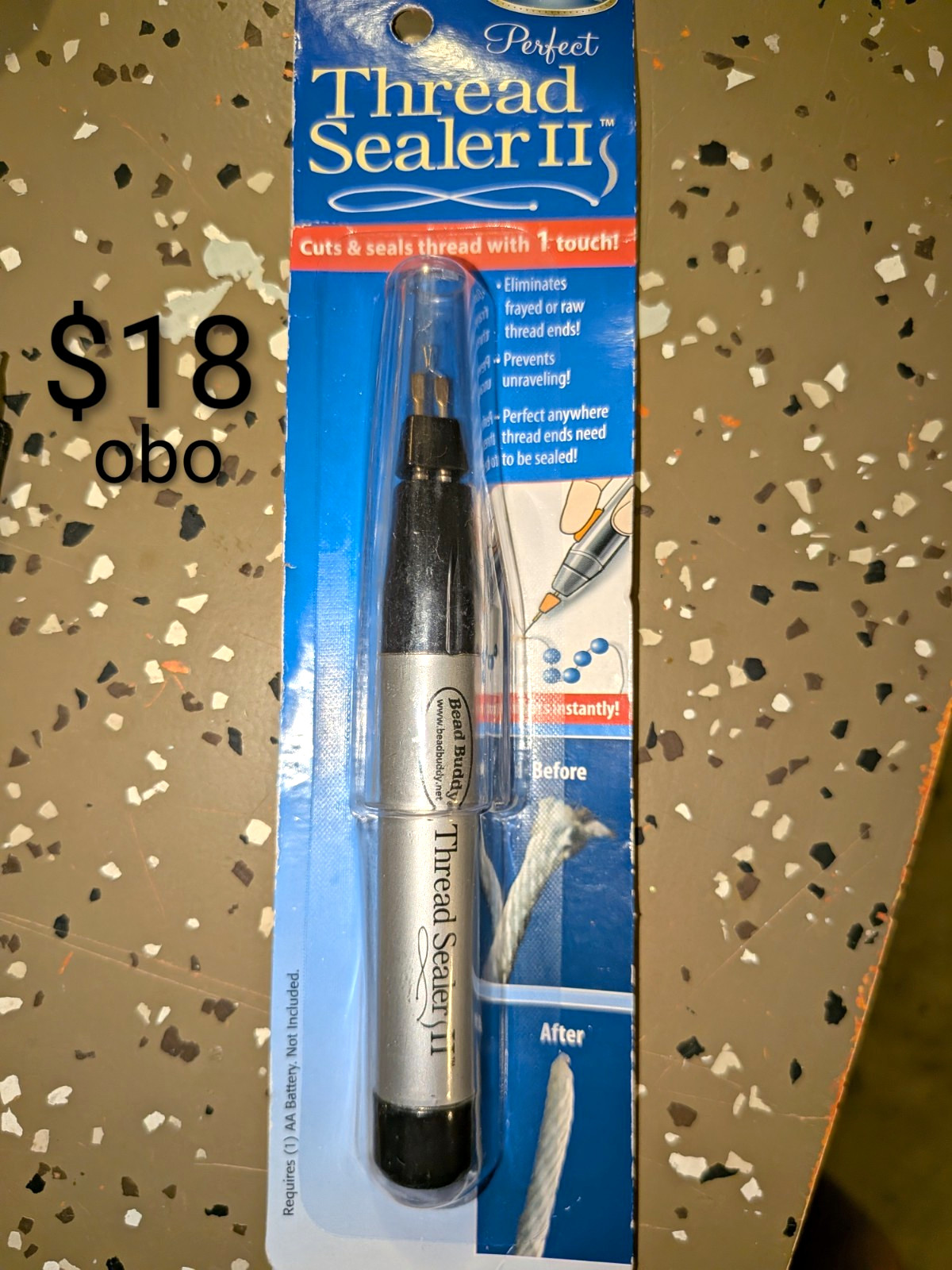 Bead Buddy Thread Sealer II Cuts & Seals Thread for Jewelry Making, Plastic