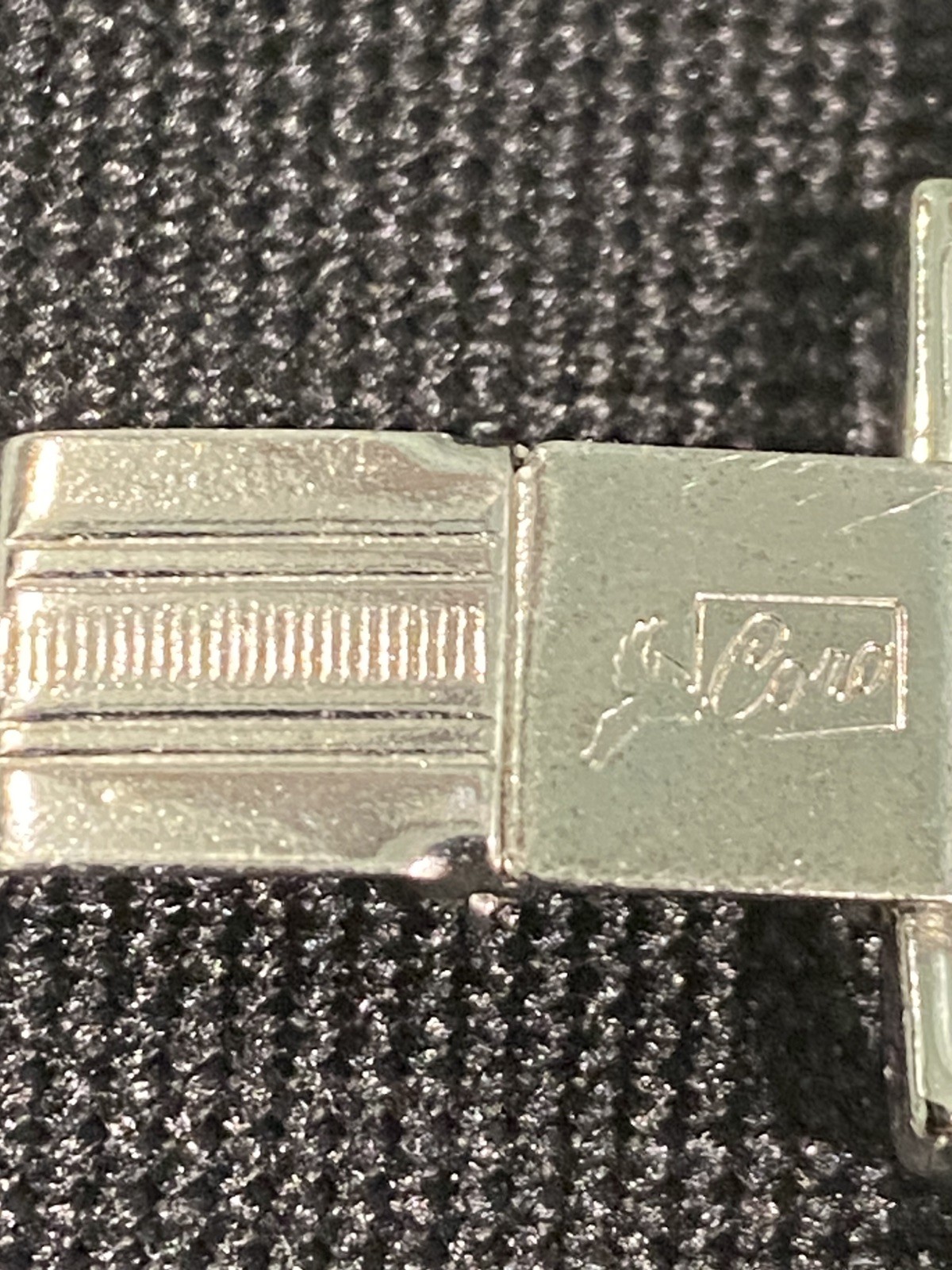 Vintage Signed Pegasus Coro Rhodium Plated Panel Link Bracelet Pristine