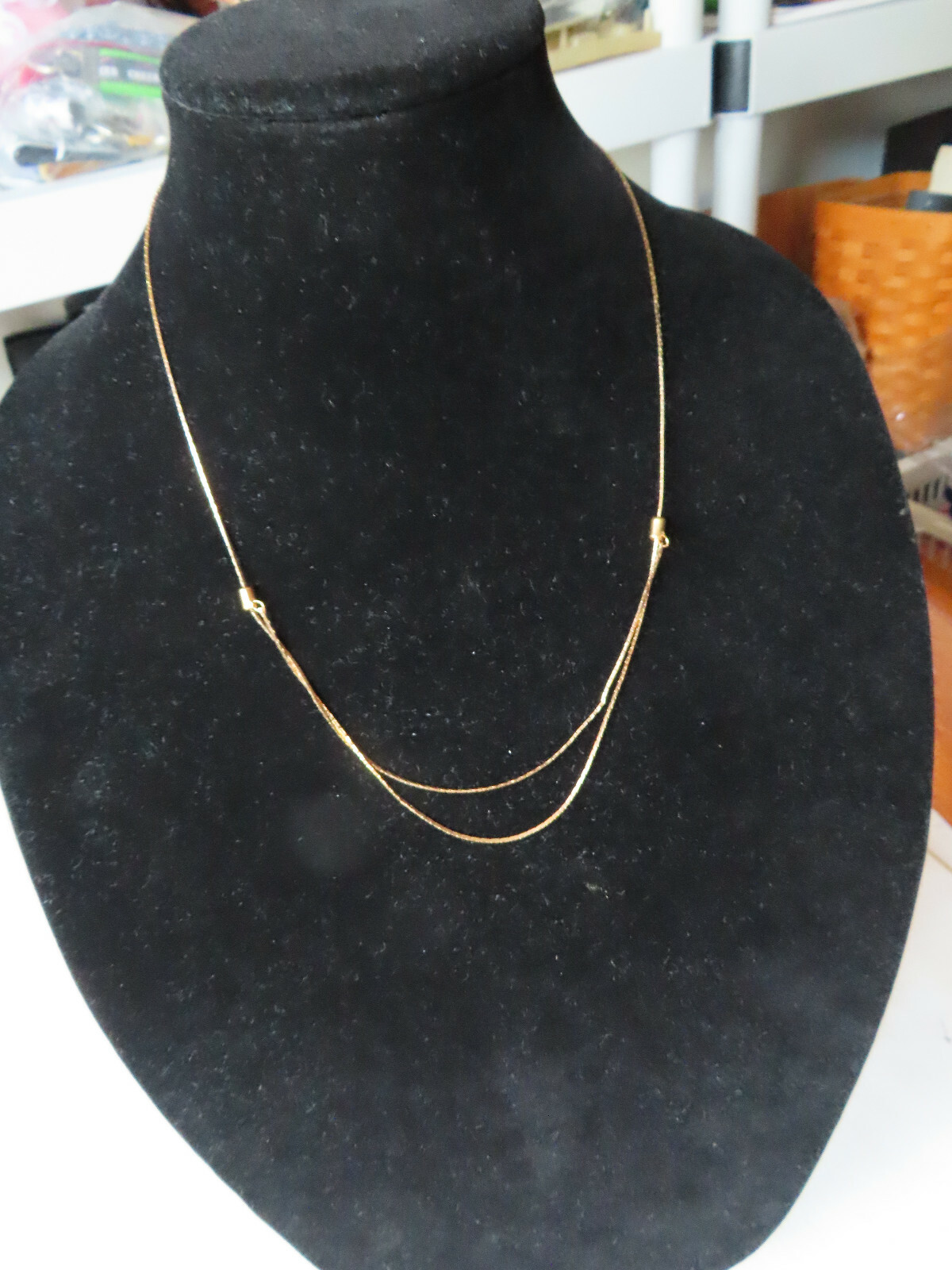 Gold Plated Adjustable Chain Necklace. Nice Gold. NEW & FREE SHIPPING IN USA.