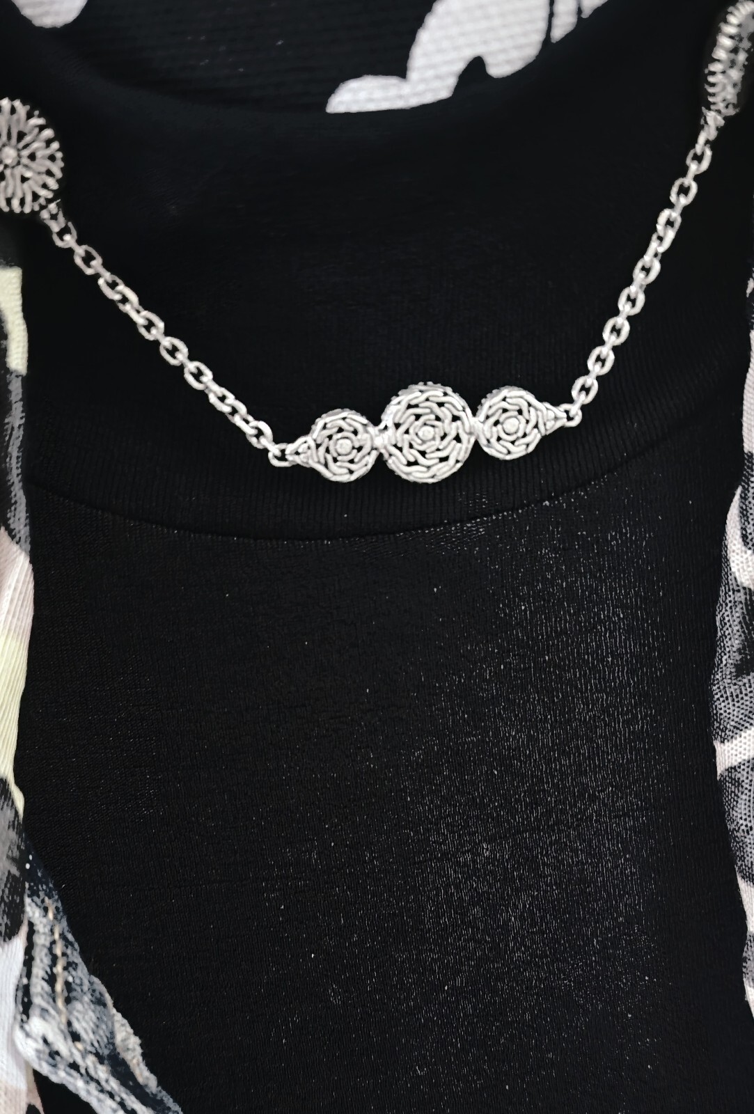 John Hardy Sterling Silver Necklace 28.5 Grams Approx. 15.5″ SLENDER FIT