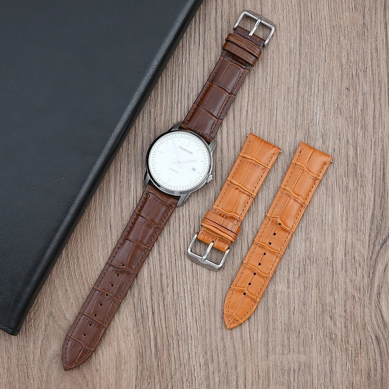 Genuine Leather Watch Band Quick Release Strap 12mm-24mm Universal Watchband