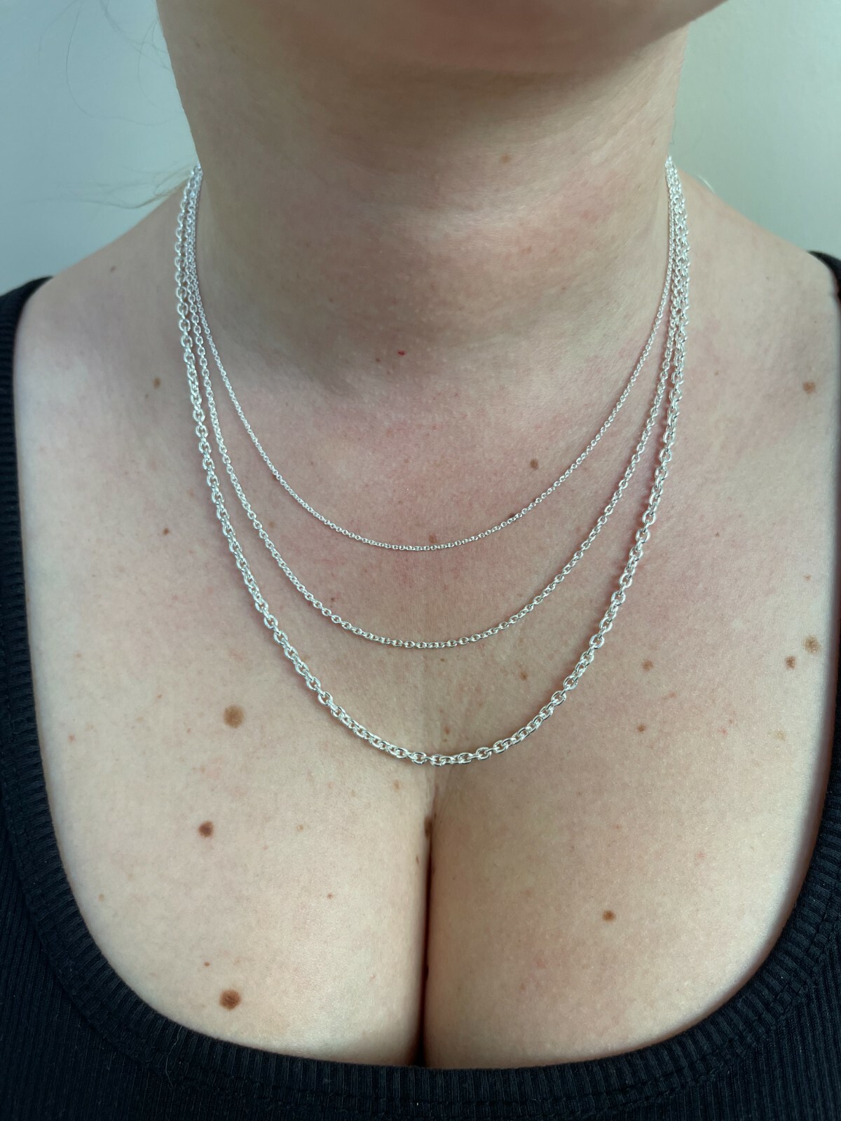 Real Solid 925 Sterling Silver Anchor Cable Chain Rolo Necklace 1mm – 3mm ITALY