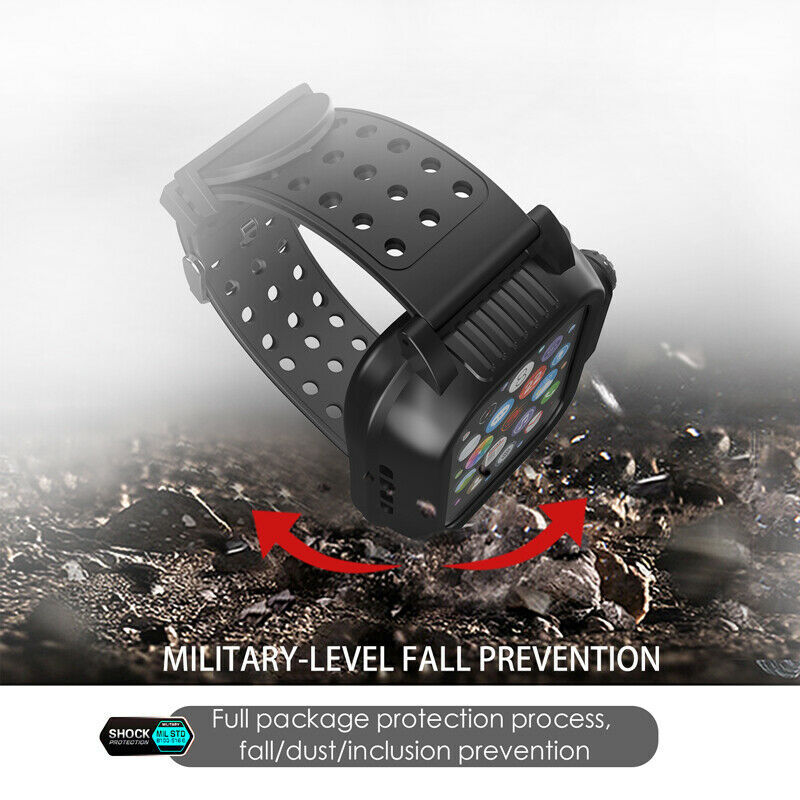 Waterproof Case with Bands Strap For Apple Watch Series 9 8 7 6 5 4 3 44/45MM