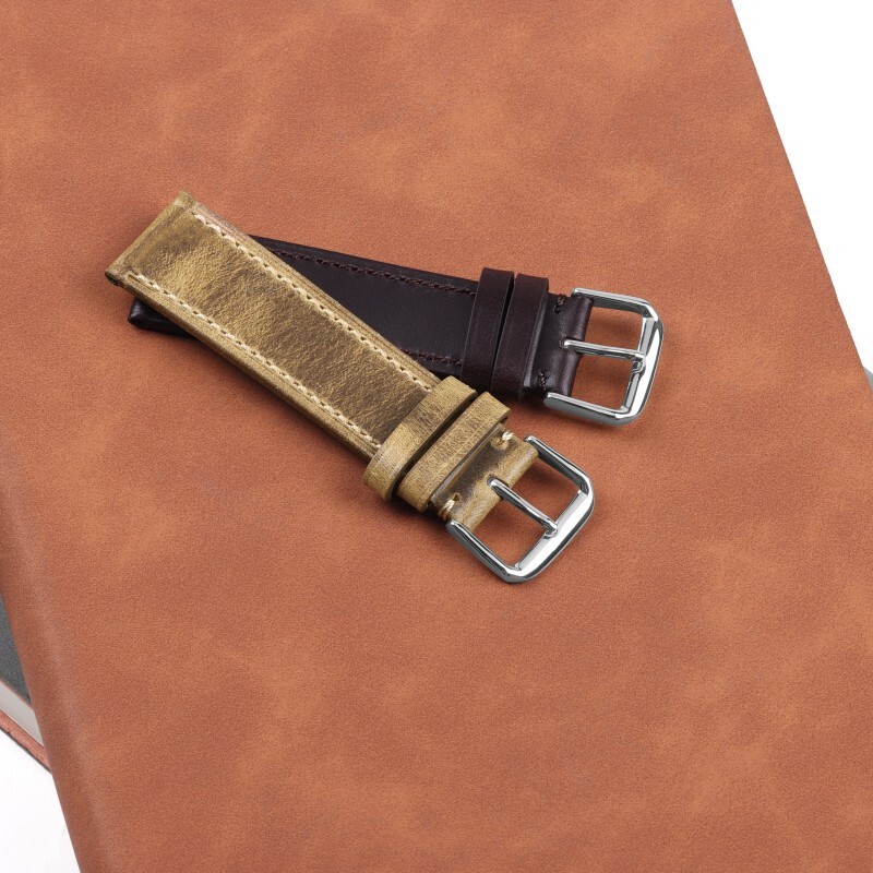 Premium Oil Waxed Genuine Leather Watch Band Strap 18/19/20/21/22mm Universal