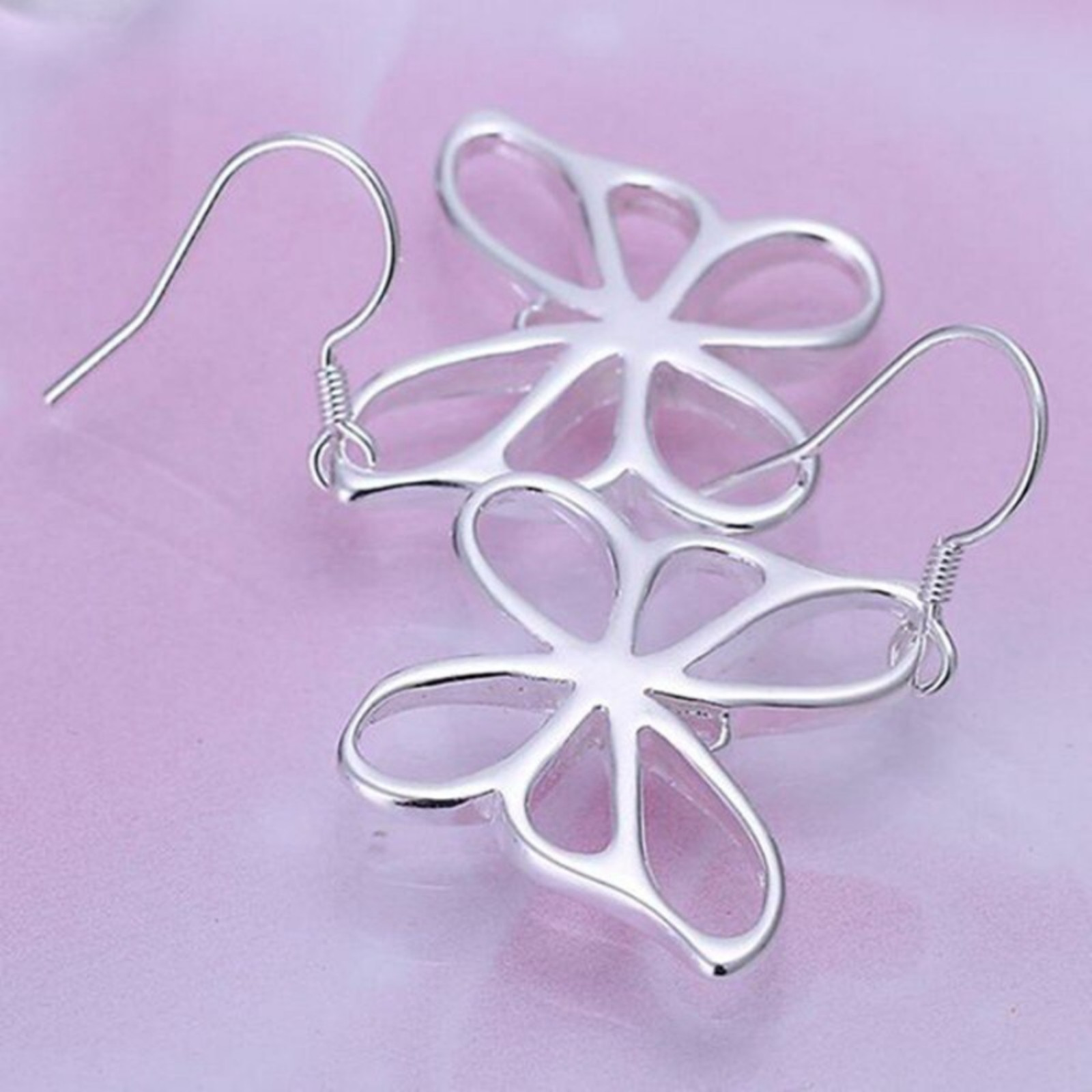 Butterfly Drop Dangle Earrings 925 Sterling Silver