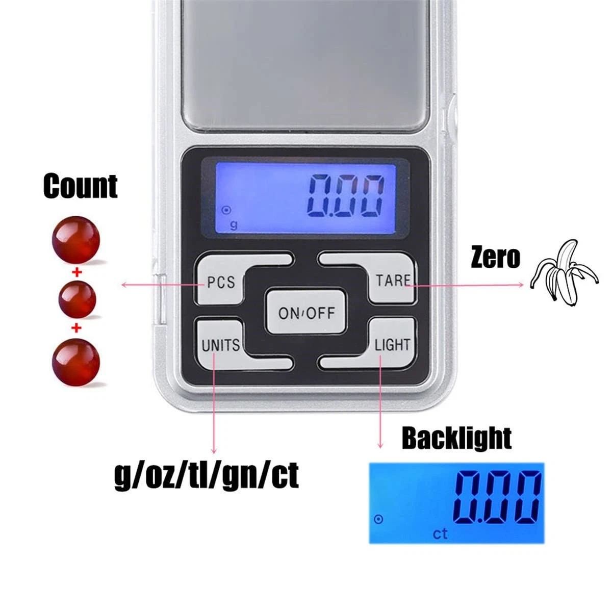 Portable 200g x 0.01g Mini Digital Scale Jewelry Pocket Balance Weight Gram LCD