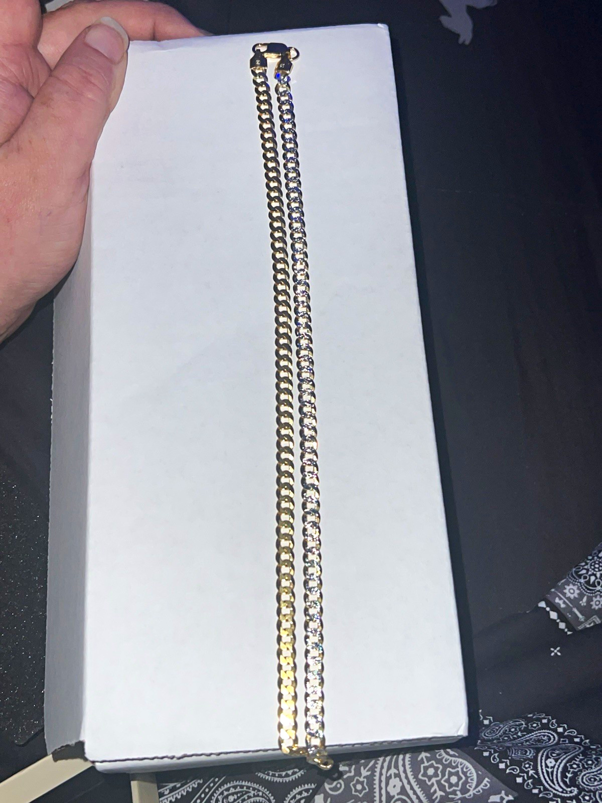 triple tone over 925 silver 20” mariner chain