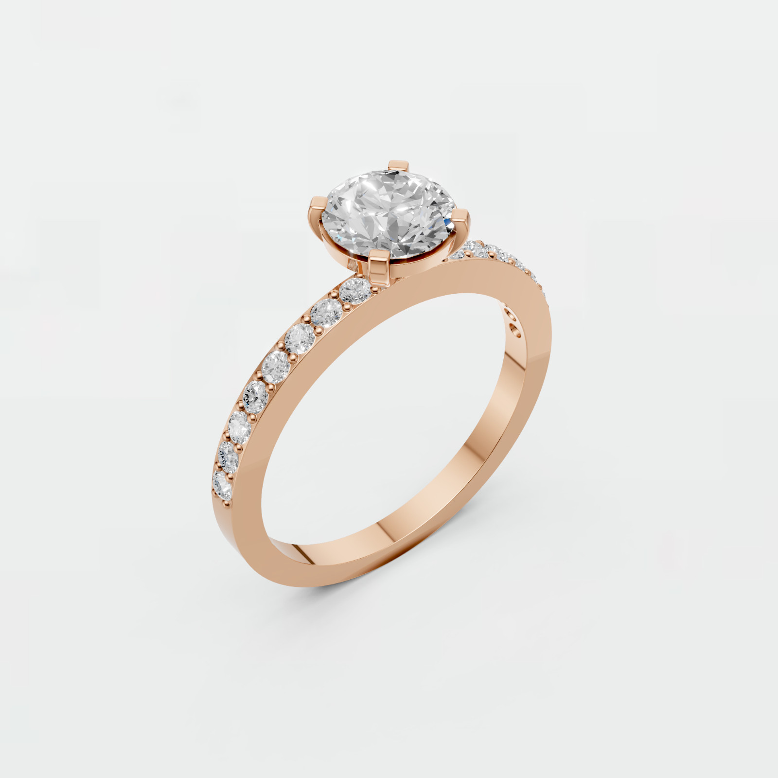 Celestia Aura Round Lab Grown Diamond Classic Solitaire Engagement Ring