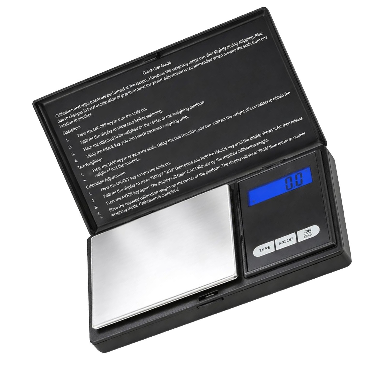 1000g/0.1g Digital Pocket Scale with Stainless Steel Platform for Kitchen Use