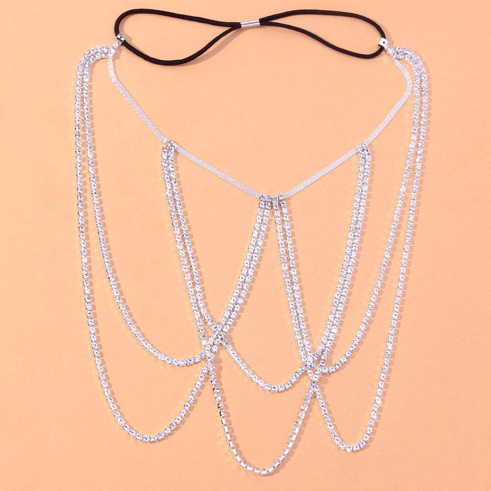 Rhinestone Multi Layered Crystal Leg Chain Thigh Chain Body Chain Body Jewelry