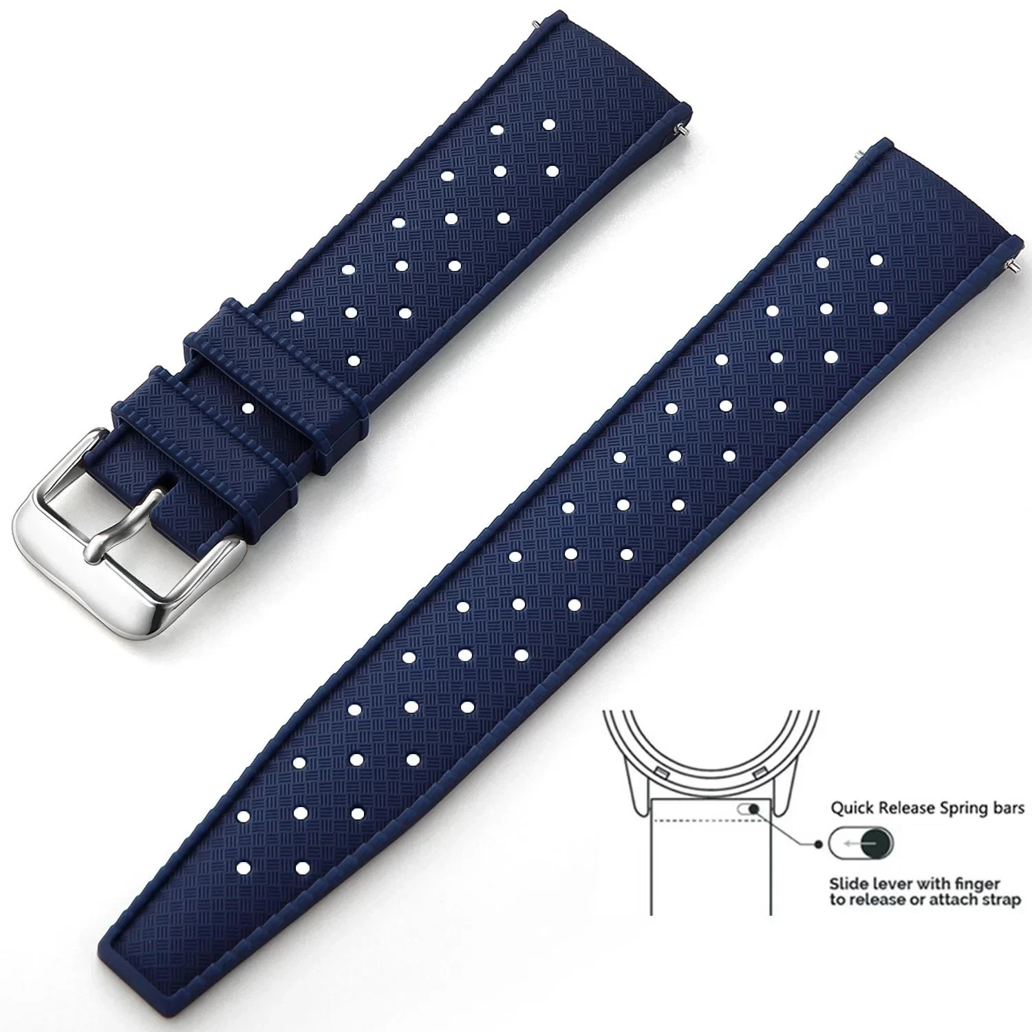 Tropical Silicone Watch Strap Band Quick Release Watch Band 18mm 20mm 22mm Smart