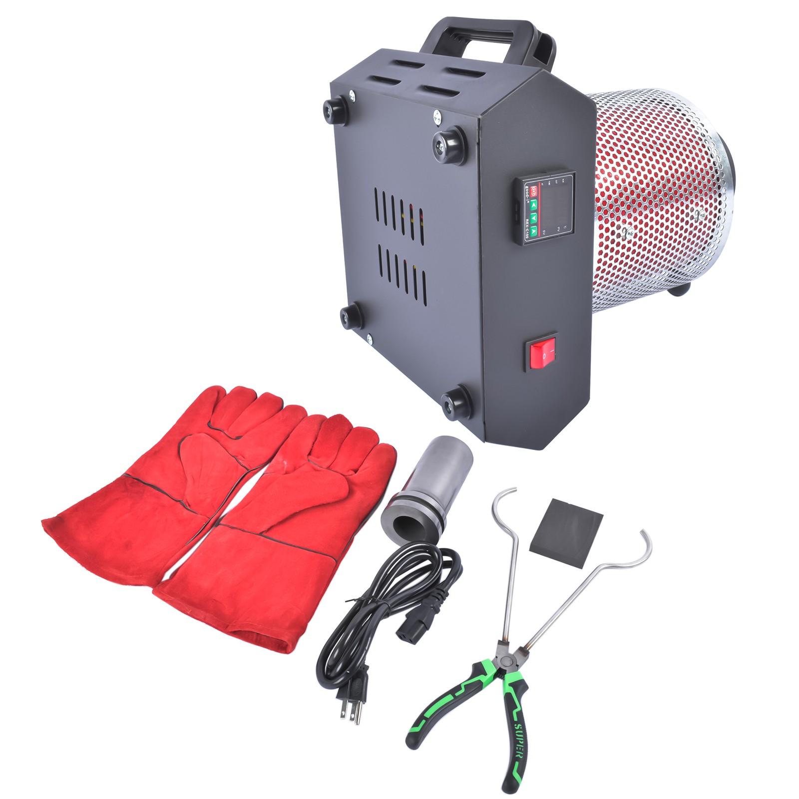 Aluminum Gold Melting Furnace With Heat Shield for Smelting 110V 1100°C/2012°F