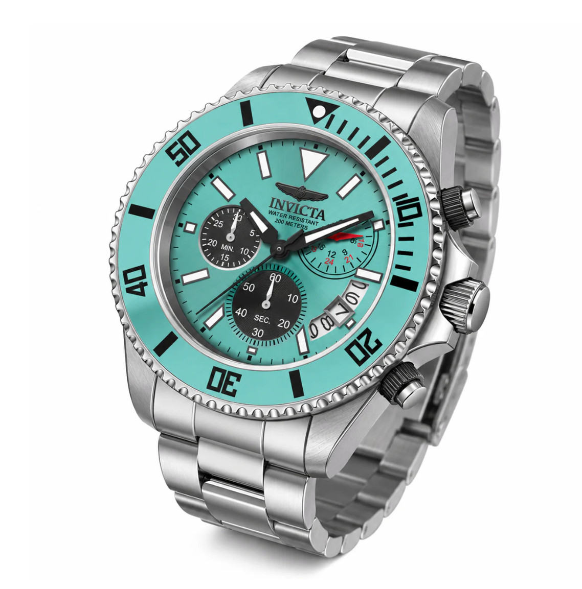 Invicta Pro Diver Men’s Watch – 44mm, Steel Tiffany Blue (51123) NIB