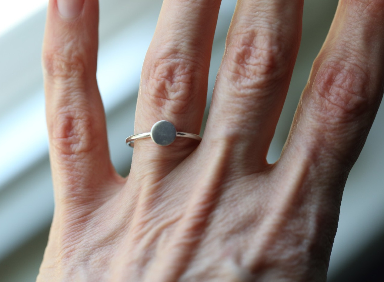 Sterling Silver Ring Blanks NEW 6mm glue pad stackable