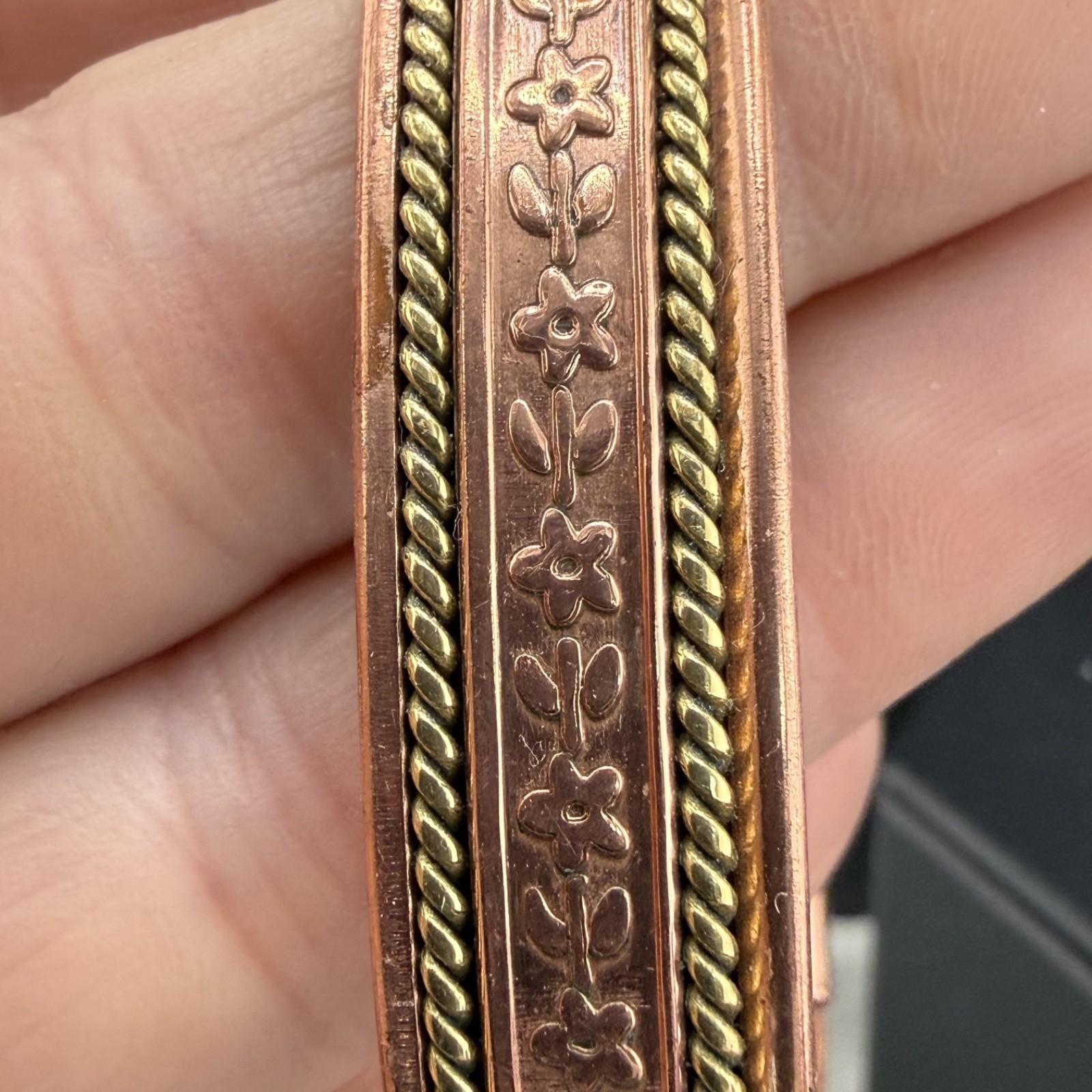 Copper Cuff Bracelet Magnetic 6.5”