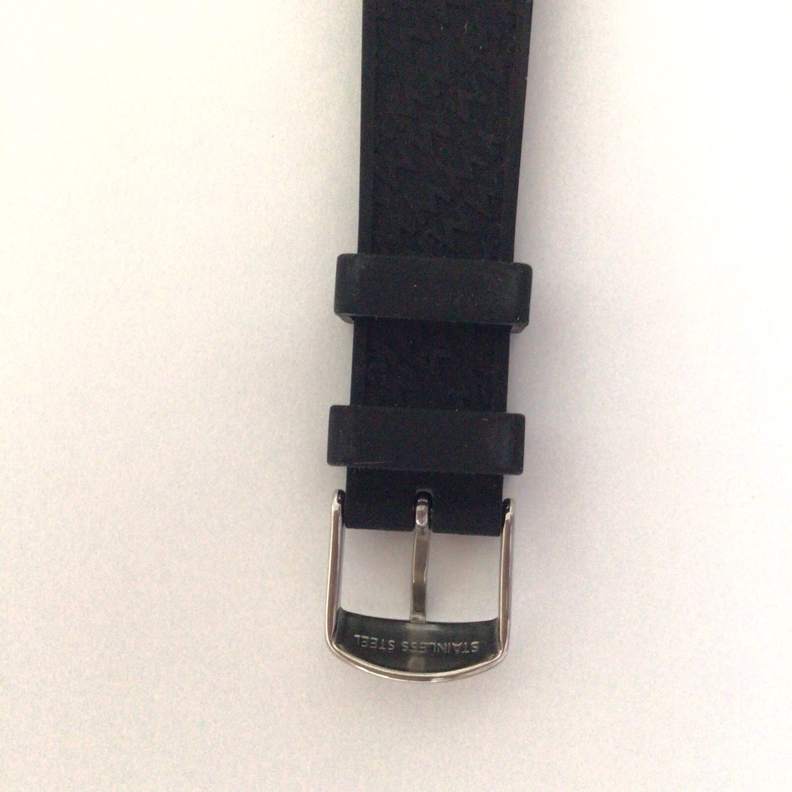 Michele Cape Diamond White Face Black Bezel Silicone Band Watch MWW27A000012