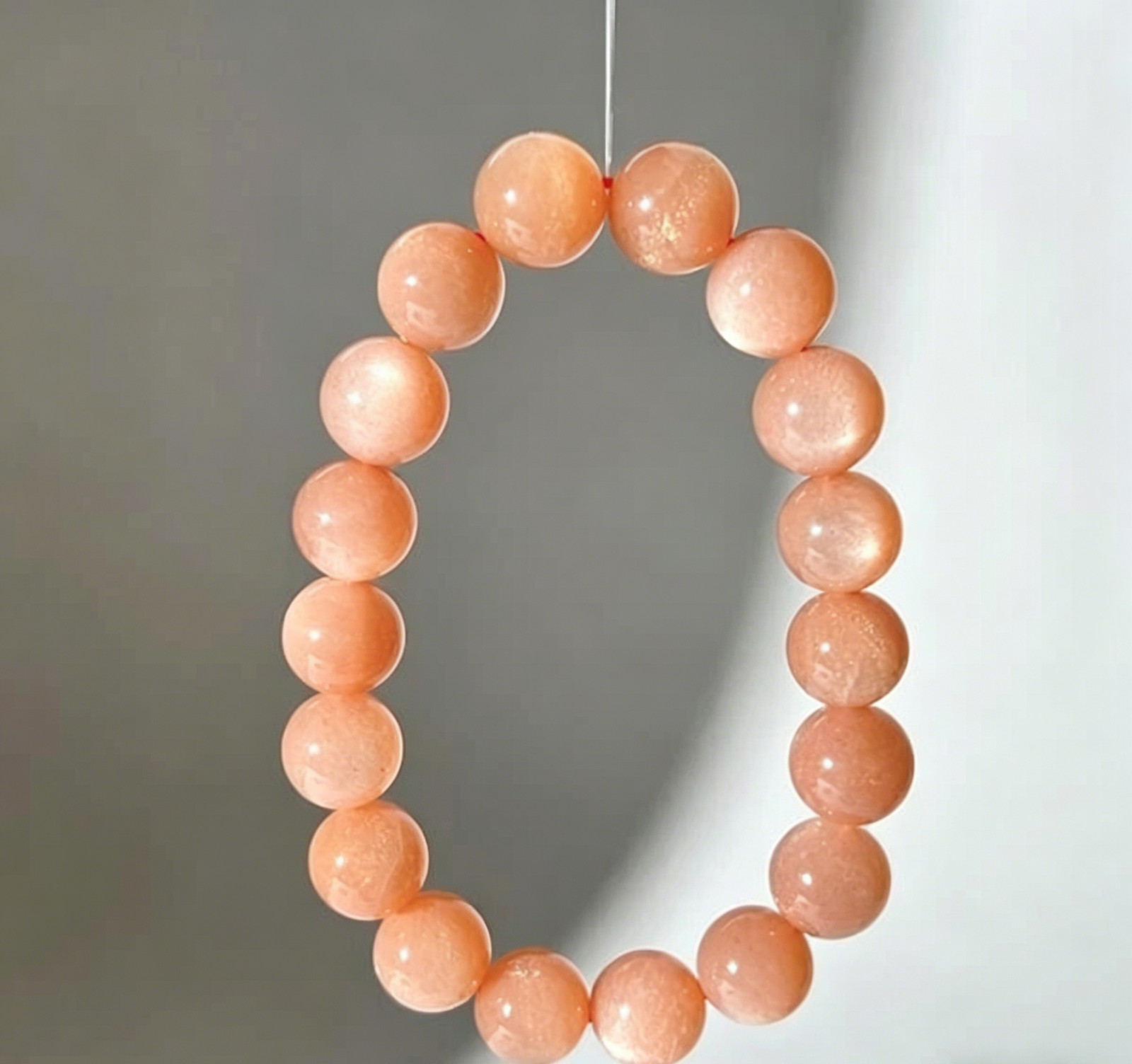 AAA+ Sunstone 8mm Beads Crystal Reiki Bracelet Boost f Confidence and Optimism