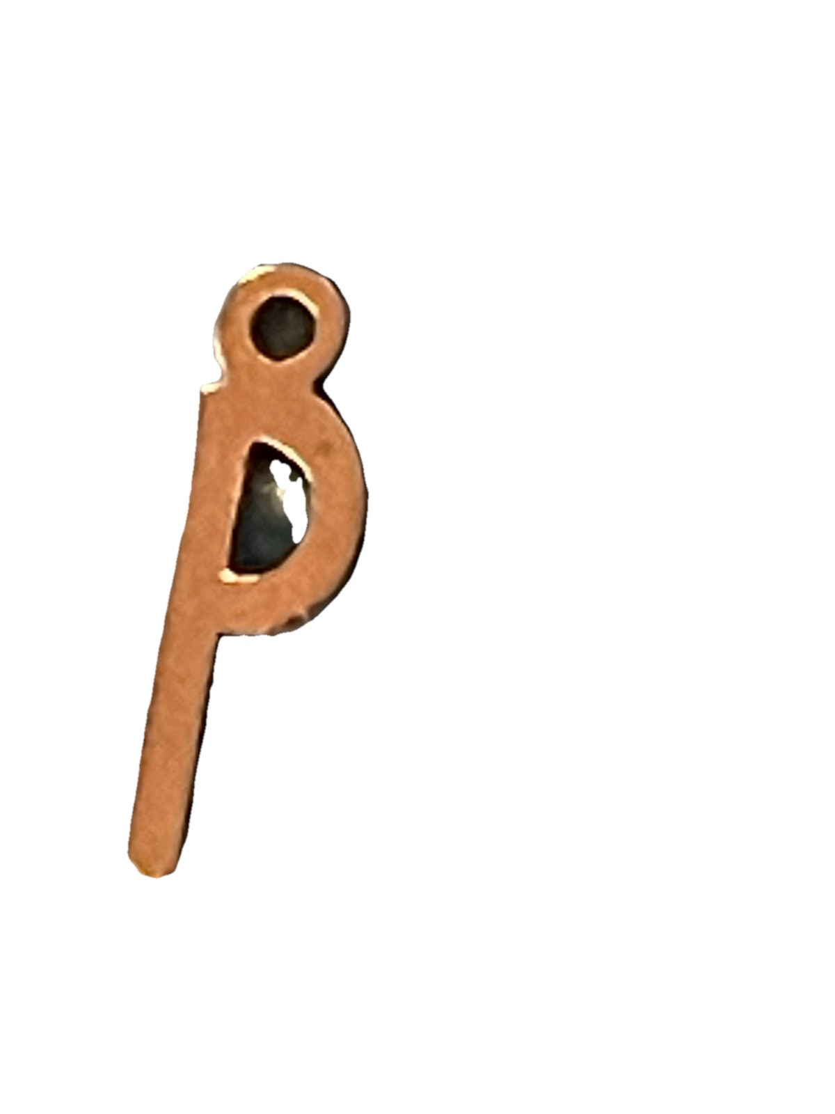 Alphabet initial Letter P ADD ON Charm Pendant Personalized Gift 1/2” Long