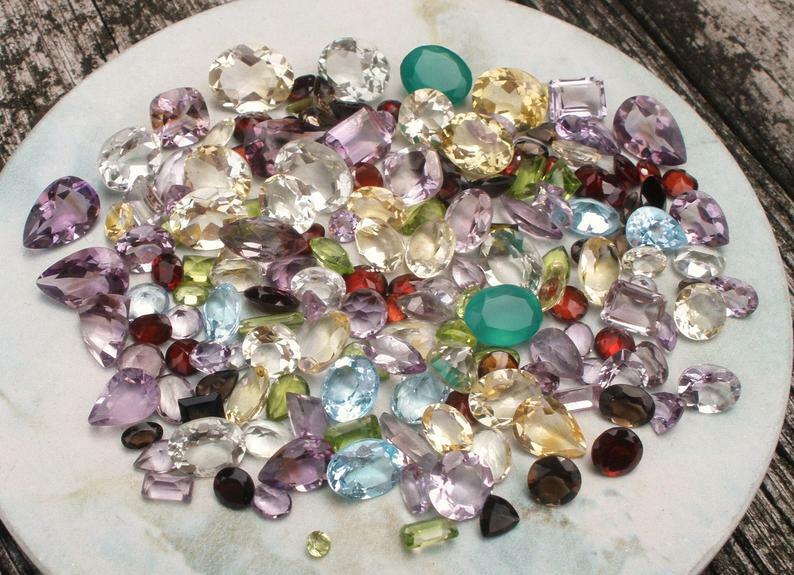 Over 150 Carats of Natural Gem Mix Loose Faceted Parcel Lot