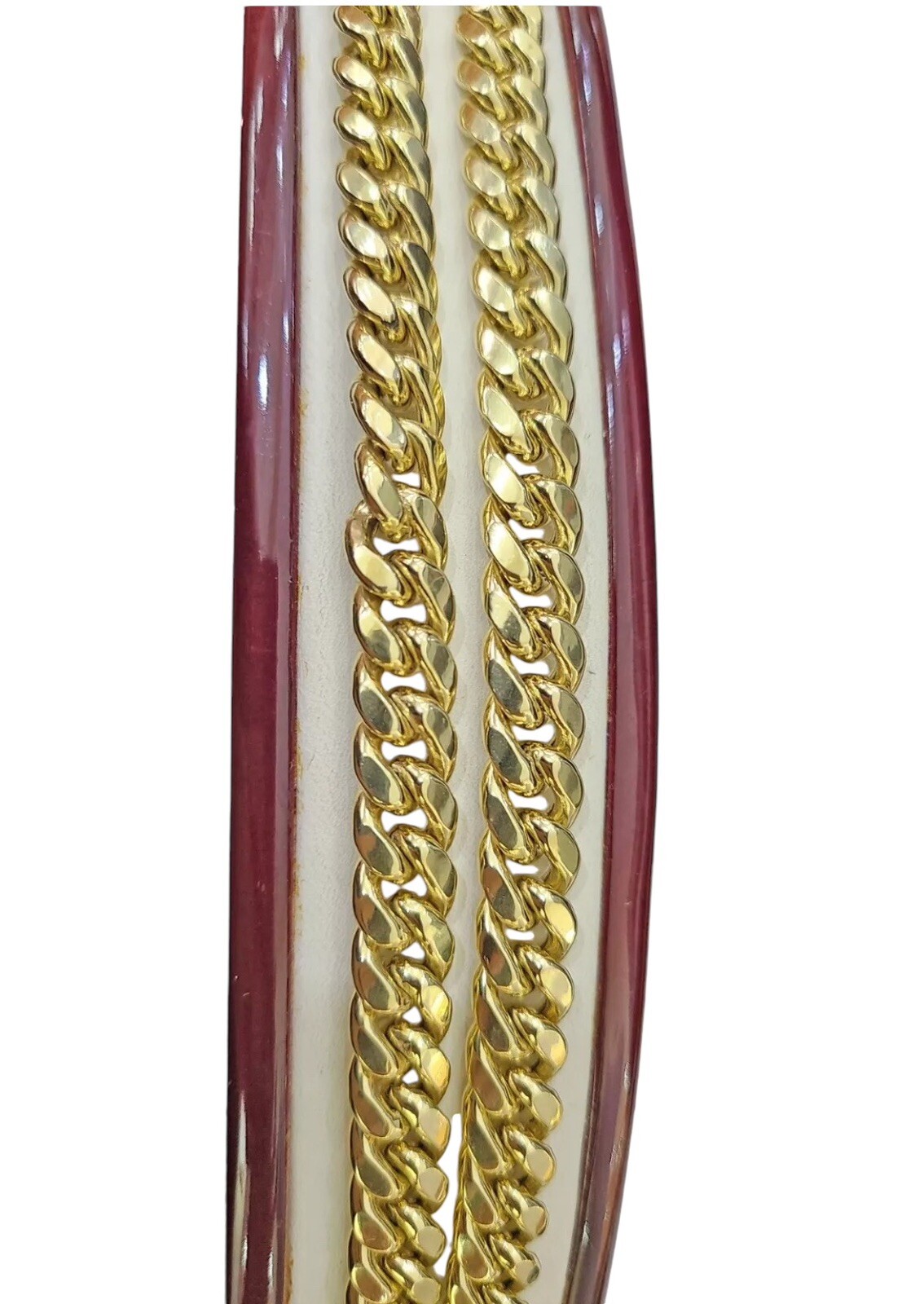14k Solid Yellow Gold Miami 9mm Cuban Link Chain 24″ Inches Necklace Box Lock