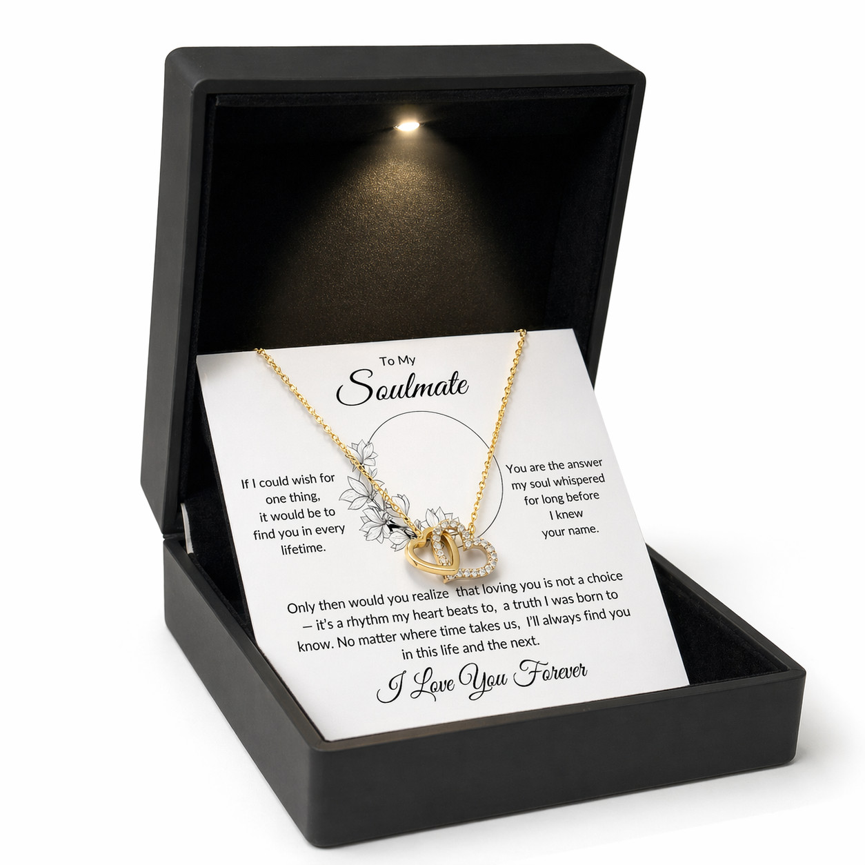 MESSAGE CARD Necklace, ❤️ Mothers Day Gift to Wife, Mom, Daughter Heart Necklace