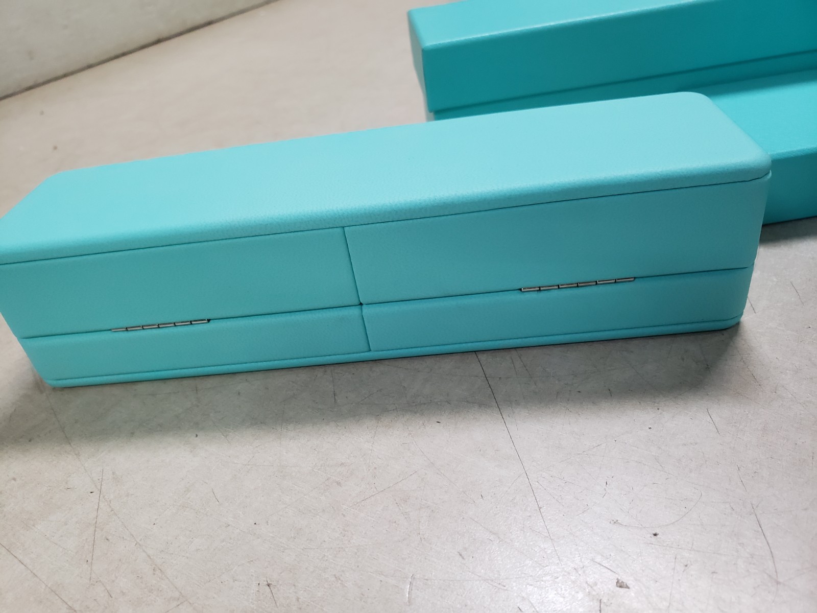 Tiffany & Co. Engagement Blue Leather Bracelet Empty Box Case