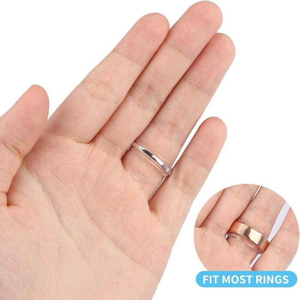 8pcs Different Sizes Invisible Transparent Ring Sizer Adjuster for Loose Rings