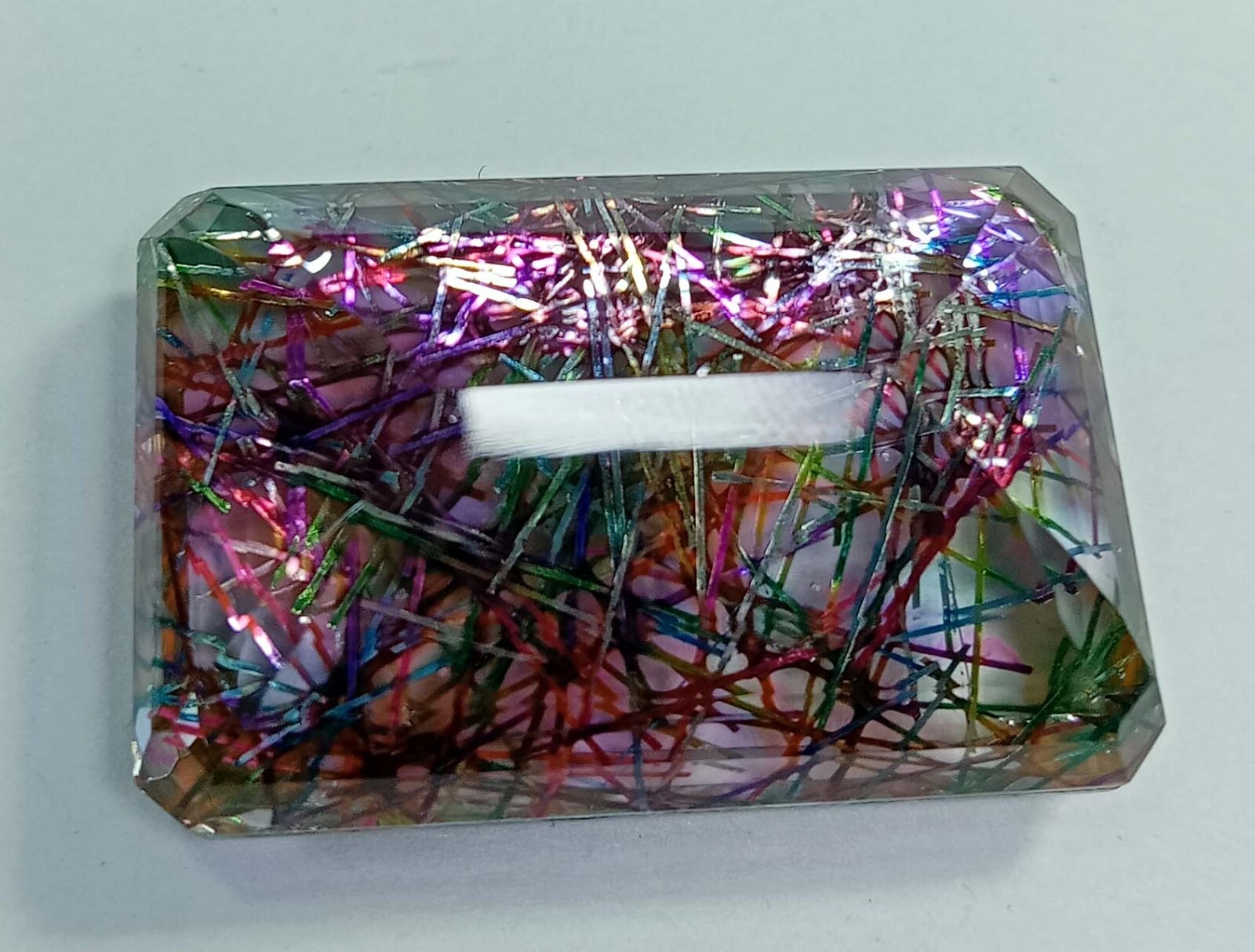 Rutilated Quartz Emerald Cut 80+ Ct Natural Loose Gemstone Use For Multipurpose
