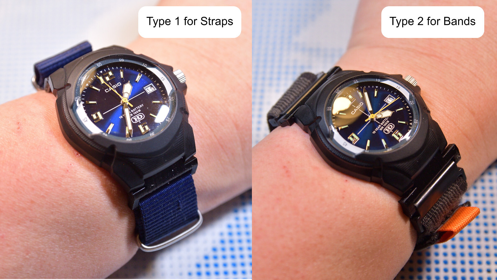 Watch Strap & Watch Band Adapter For CASIO MW600 -Multiple Color – PLA