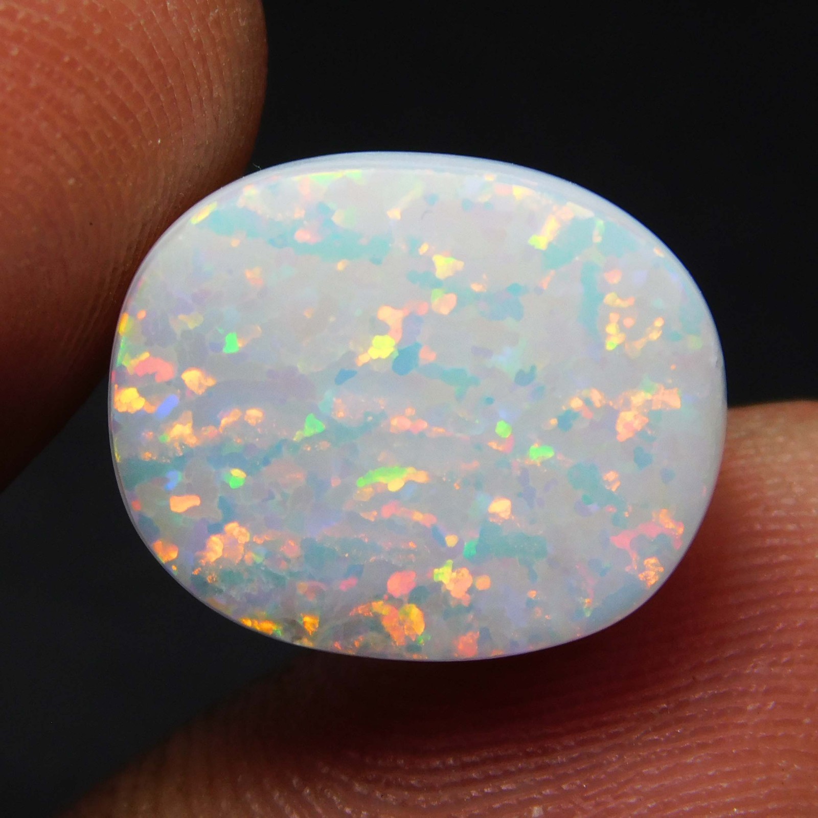 Natural 5.00 Ct AAA Australian Multi-Fire Opal Certified Stunning Gemstone