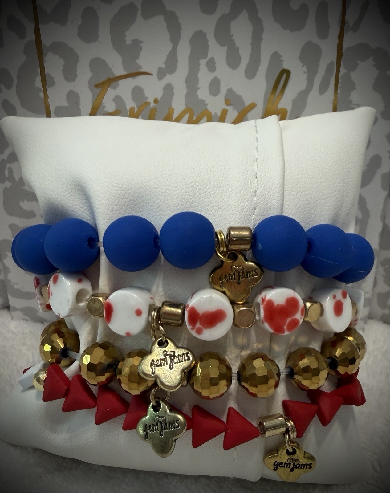 New ERIMISH Bracelets 4 Pc – Red, White & Blue Custom Regular, Kids Or Extended