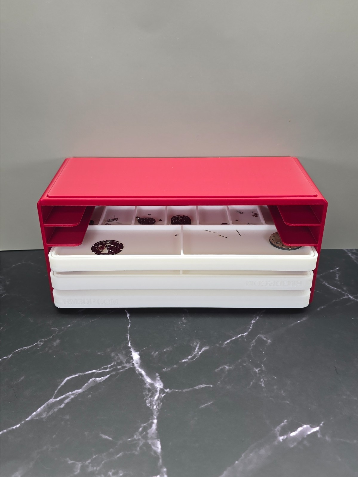 3D Printed Watch Parts Storage Cabinet, 5 Tray Organizer