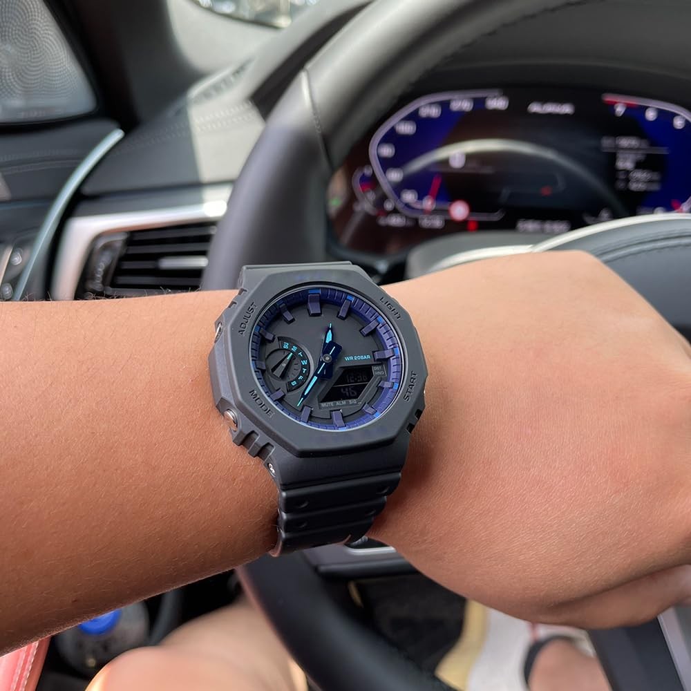 Resin Band with Casio GA2100 GA2110 GA-B2100 Series Black Men’s Strap Sports …