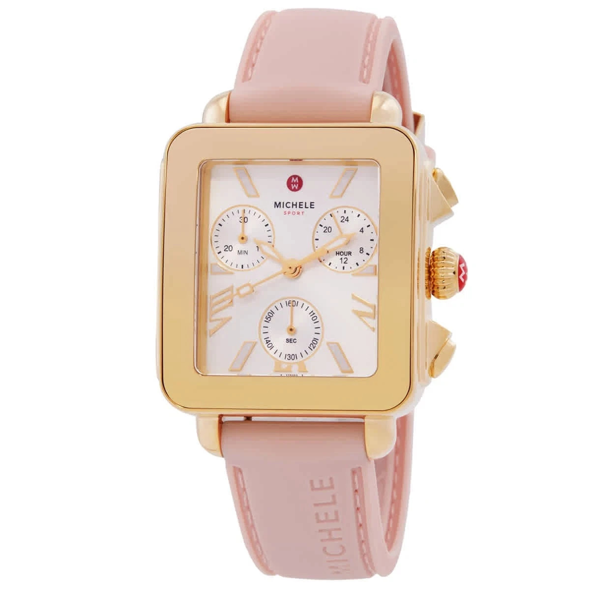 Michele Deco Sport Chronograph Quartz Silver Dial Ladies Watch MWW06K000072