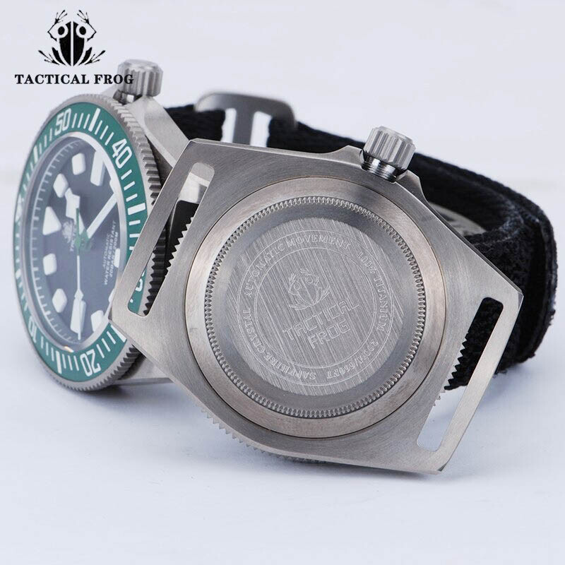 TACTICAL FROG Titanium Ti3 NH35A 200M Diver Automatic Watch BGW9 42mm Nylon
