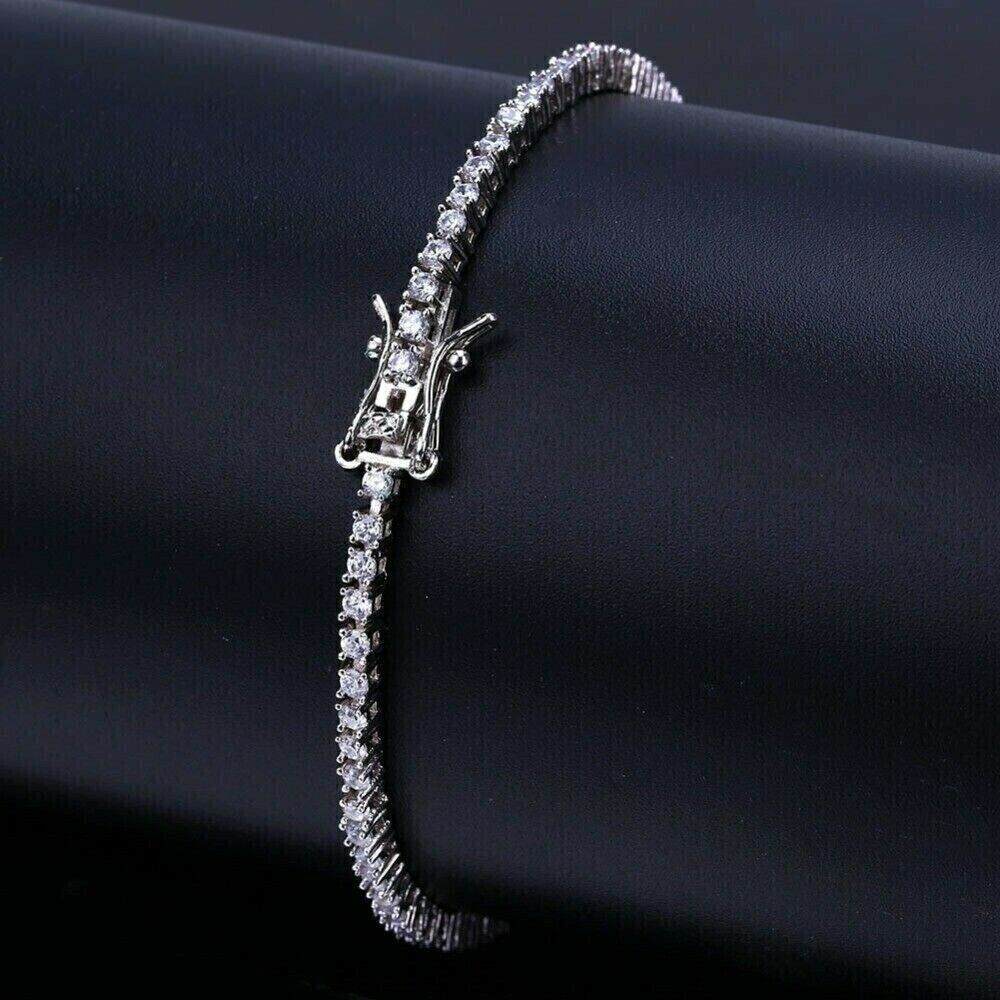5 Ct Round Cut Lab-Created Diamond Women’s Tennis Bracelet 14K White Gold Plated