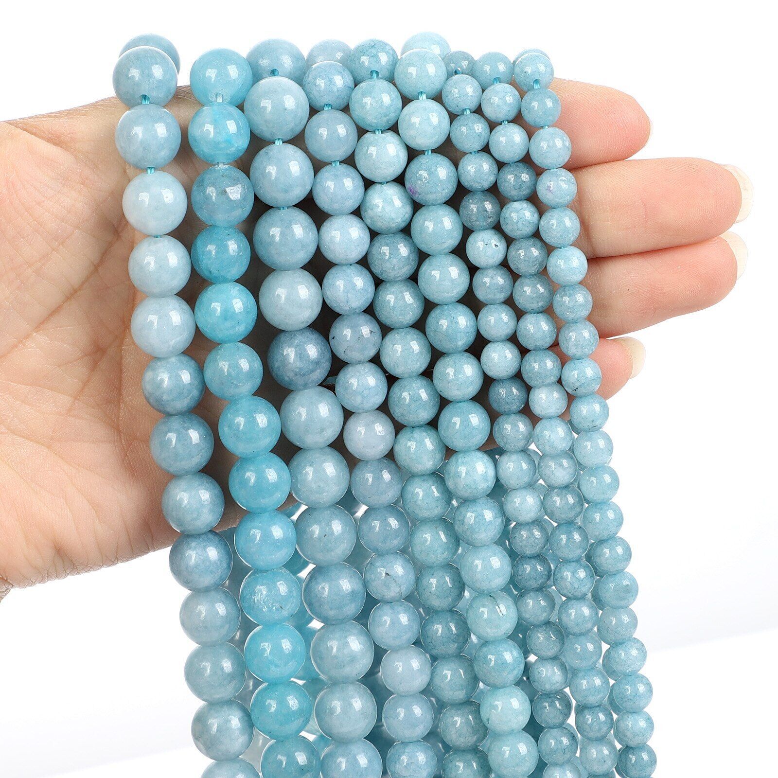 Natural Gemstone Round Spacer Loose Beads Jewelry Making 4mm 6mm 8mm 10mm 12mm