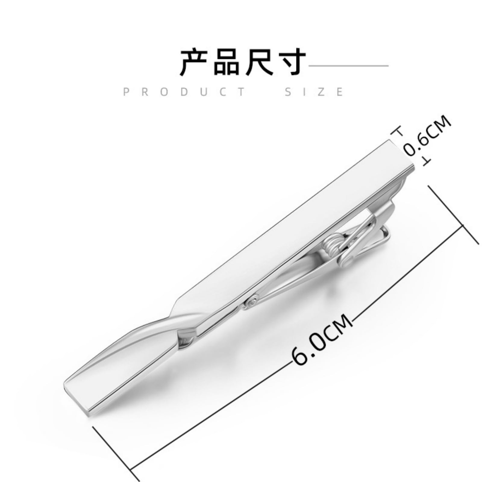 Tie Clips for Men Black Silver Classic Tie Bar Clip Set for Regular wide gold