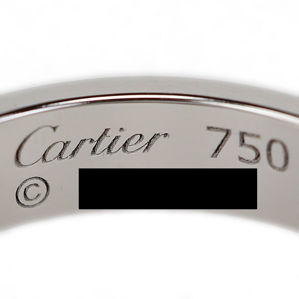 CARTIER ring happy Birthday K18 white gold #52 Logo metal only Used 908631