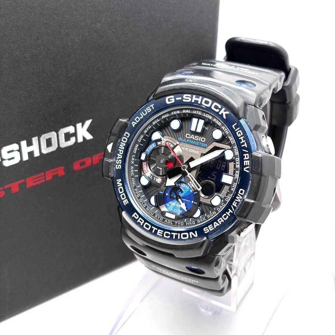 CASIO G-SHOCK GULFMASTER GN-1000B-1AJF Quartz Black Dial Blue Bezel 2.05in SS