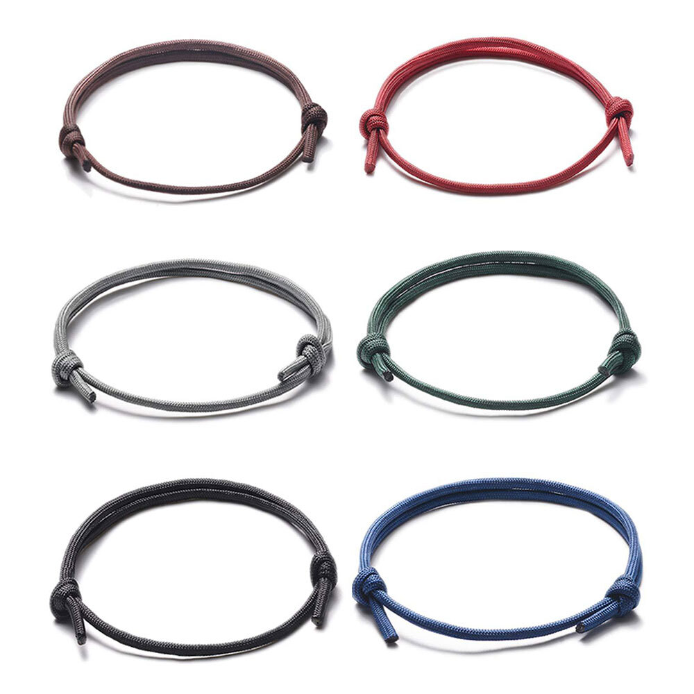 6/12 PCS Braided Nautical Bracelet Adjustable String for Men Women Universal