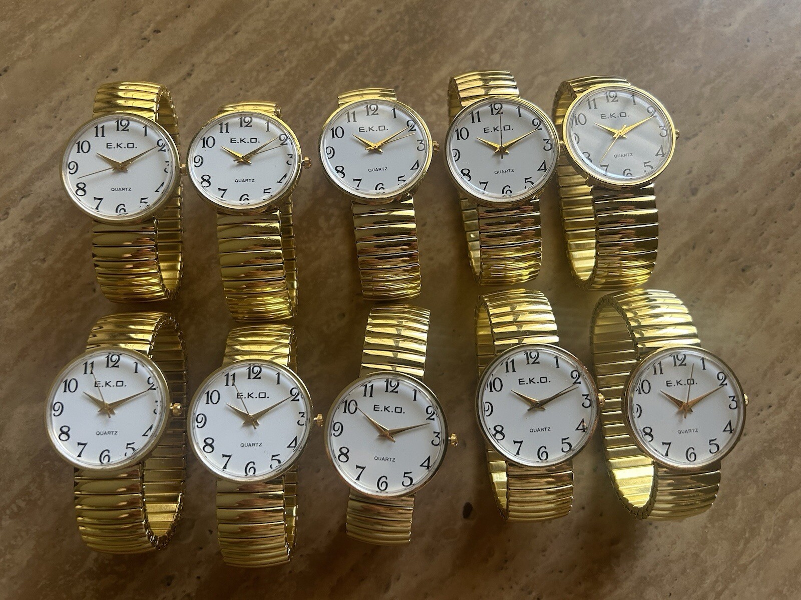 Buyer gets 10 New Stretch Band Unisex Watches-Easy To read Numbers-USA Vendor